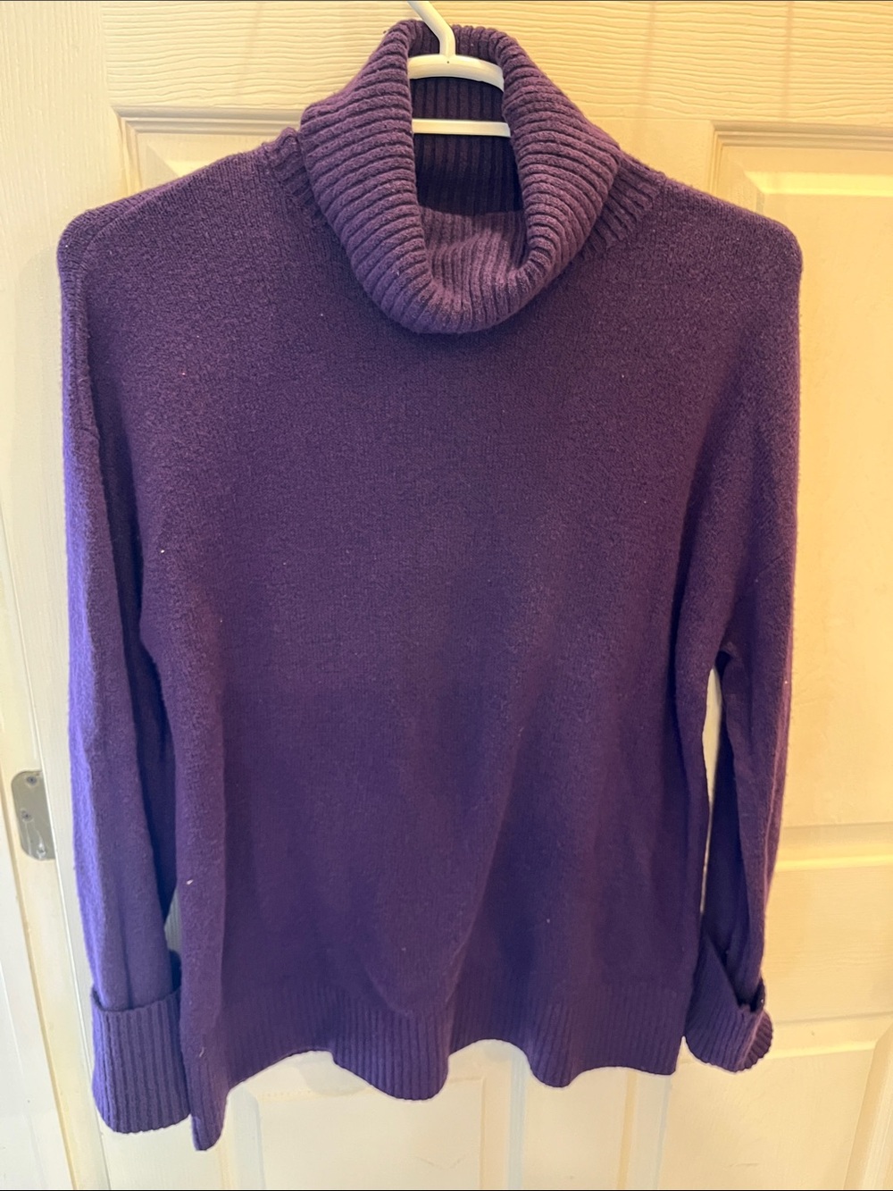 Old Navy Purple Turtleneck Sweater - Ribbed Collar & Cuffs